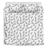 Fish Hook Pattern Print Duvet Cover Bedding Set
