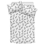 Fish Hook Pattern Print Duvet Cover Bedding Set