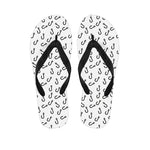 Fish Hook Pattern Print Flip Flops