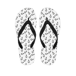 Fish Hook Pattern Print Flip Flops GearFrost