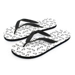 Fish Hook Pattern Print Flip Flops