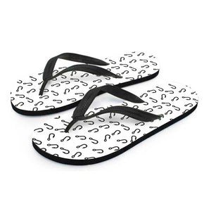 Fish Hook Pattern Print Flip Flops