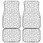 Fish Hook Pattern Print Front and Back Car Floor Mats