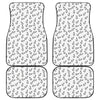 Fish Hook Pattern Print Front and Back Car Floor Mats