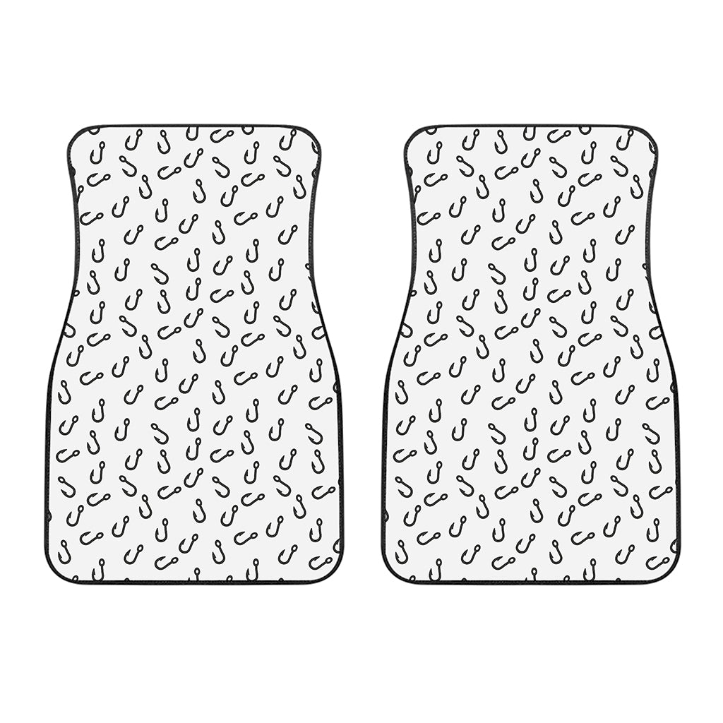 Fish Hook Pattern Print Front Car Floor Mats