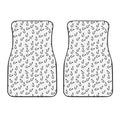 Fish Hook Pattern Print Front Car Floor Mats