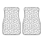 Fish Hook Pattern Print Front Car Floor Mats