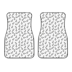 Fish Hook Pattern Print Front Car Floor Mats