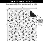 Fish Hook Pattern Print Futon Protector