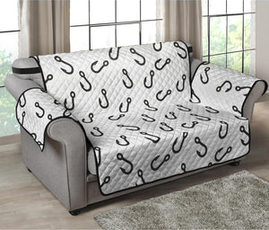 Fish Hook Pattern Print Loveseat Protector