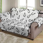 Fish Hook Pattern Print Loveseat Protector