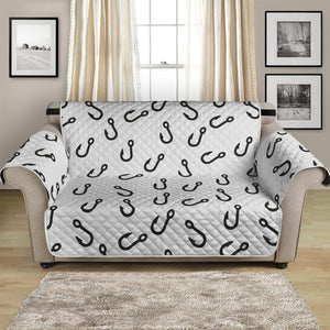 Fish Hook Pattern Print Loveseat Protector