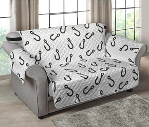 Fish Hook Pattern Print Loveseat Protector