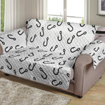 Fish Hook Pattern Print Loveseat Protector