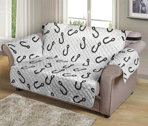 Fish Hook Pattern Print Loveseat Protector