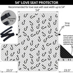 Fish Hook Pattern Print Loveseat Protector