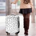 Fish Hook Pattern Print Luggage Cover