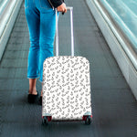 Fish Hook Pattern Print Luggage Cover