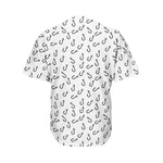 Fish Hook Pattern Print Men's Baseball Jersey