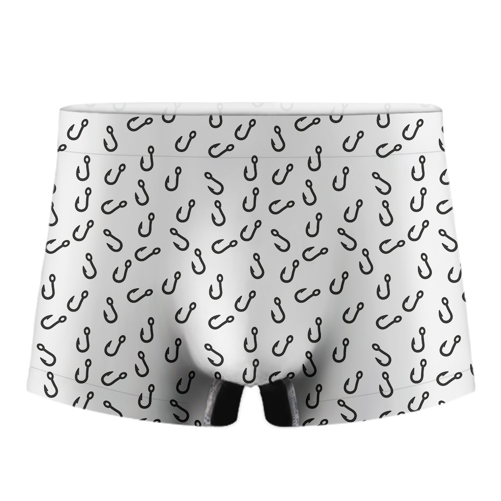 Fish Hook Pattern Print Men's Boxer Briefs