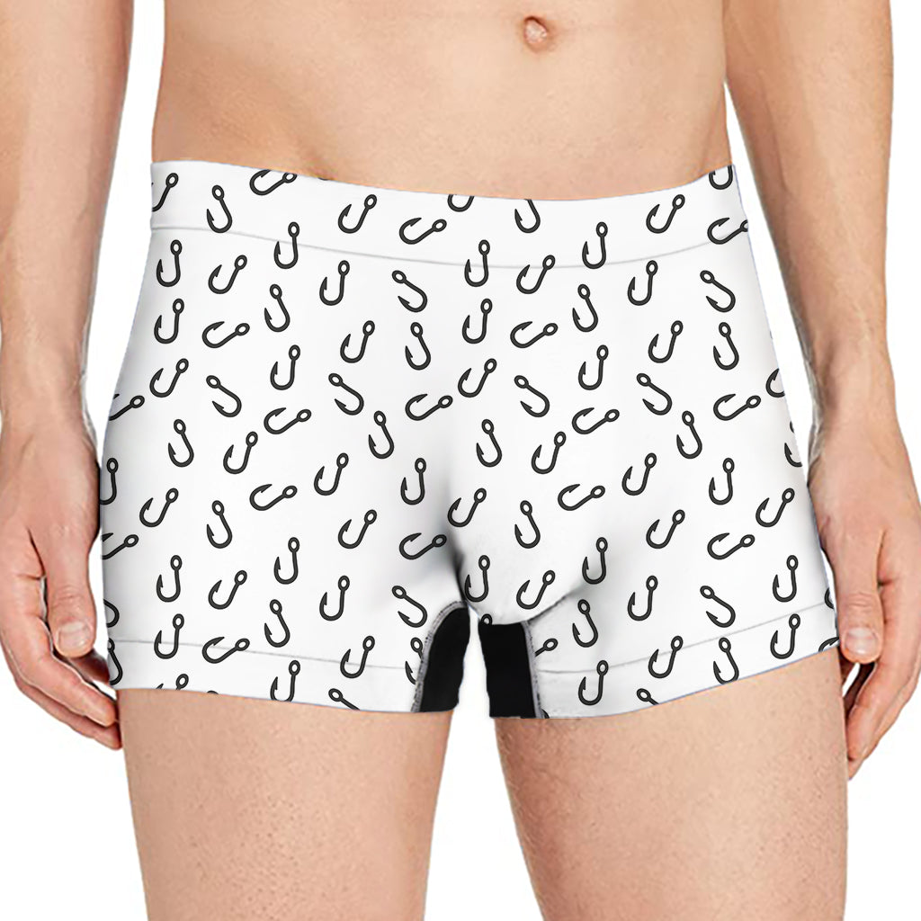 Fish Hook Pattern Print Men's Boxer Briefs