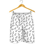 Fish Hook Pattern Print Men's Shorts