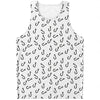 Fish Hook Pattern Print Men's Tank Top