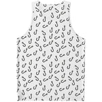 Fish Hook Pattern Print Men's Tank Top