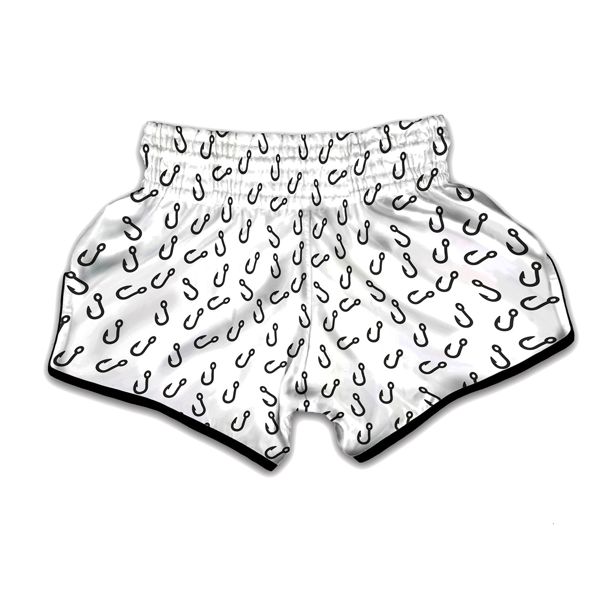 Fish Hook Pattern Print Muay Thai Boxing Shorts