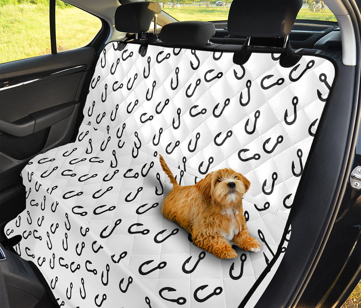 Fish Hook Pattern Print Pet Car Back Seat Cover