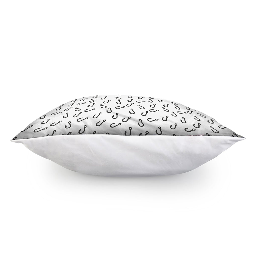 Fish Hook Pattern Print Pillow Cover
