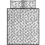 Fish Hook Pattern Print Quilt Bed Set