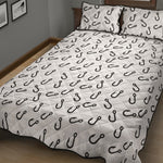 Fish Hook Pattern Print Quilt Bed Set