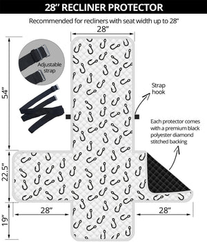 Fish Hook Pattern Print Recliner Protector