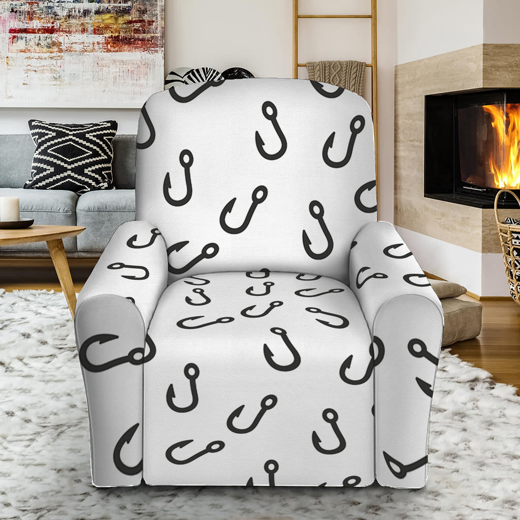 Fish Hook Pattern Print Recliner Slipcover