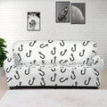 Fish Hook Pattern Print Sofa Cover