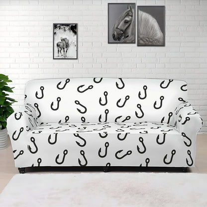 Fish Hook Pattern Print Sofa Cover
