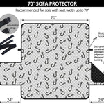 Fish Hook Pattern Print Sofa Protector