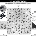 Fish Hook Pattern Print Sofa Protector