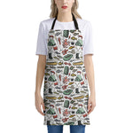 Fishing Equipment Pattern Print Apron