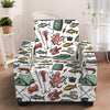 Fishing Equipment Pattern Print Armchair Slipcover