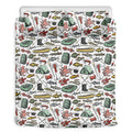 Fishing Equipment Pattern Print Duvet Cover Bedding Set