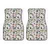 Fishing Equipment Pattern Print Front Car Floor Mats