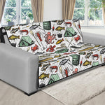 Fishing Equipment Pattern Print Futon Protector