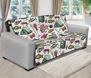 Fishing Equipment Pattern Print Futon Protector