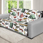 Fishing Equipment Pattern Print Futon Protector