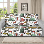 Fishing Equipment Pattern Print Futon Protector