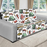 Fishing Equipment Pattern Print Futon Protector