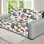 Fishing Equipment Pattern Print Futon Protector