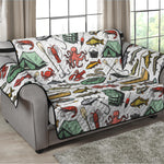 Fishing Equipment Pattern Print Loveseat Protector